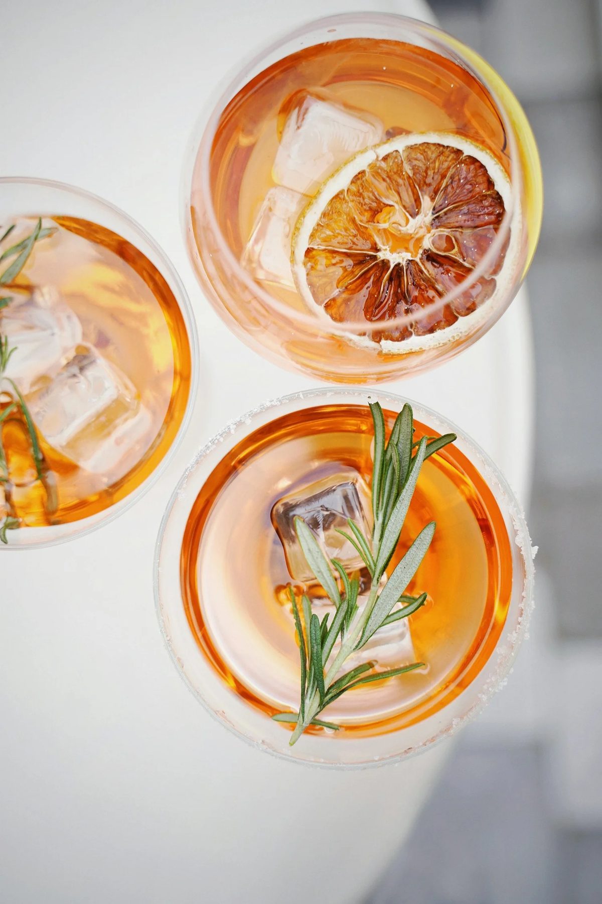 Three signature cocktails from above